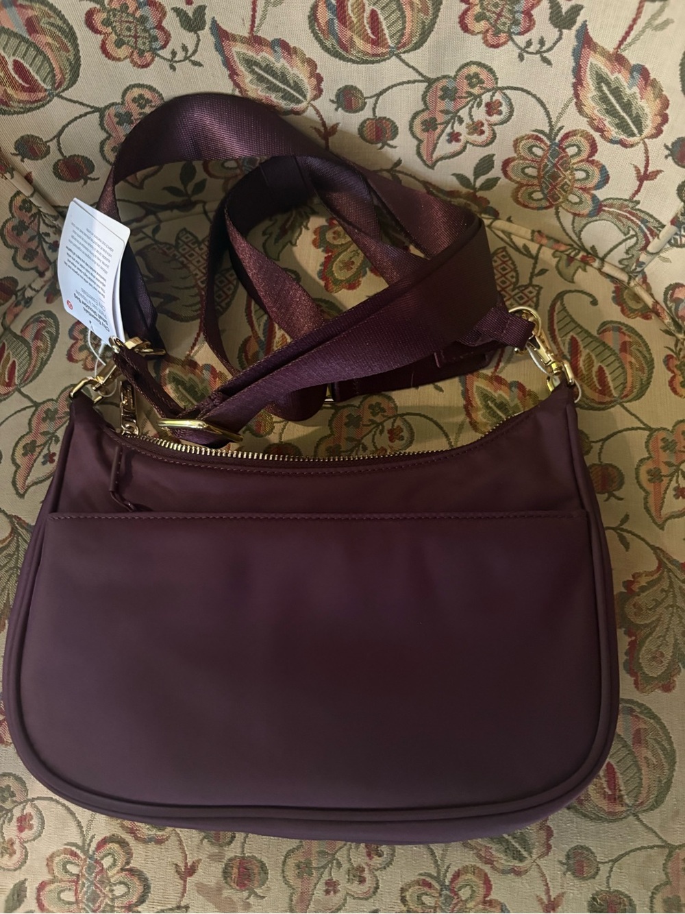 lululemon athletica black Plum Crossbody Shoulder Bag with Gold Hardware - Picture 2 of 5